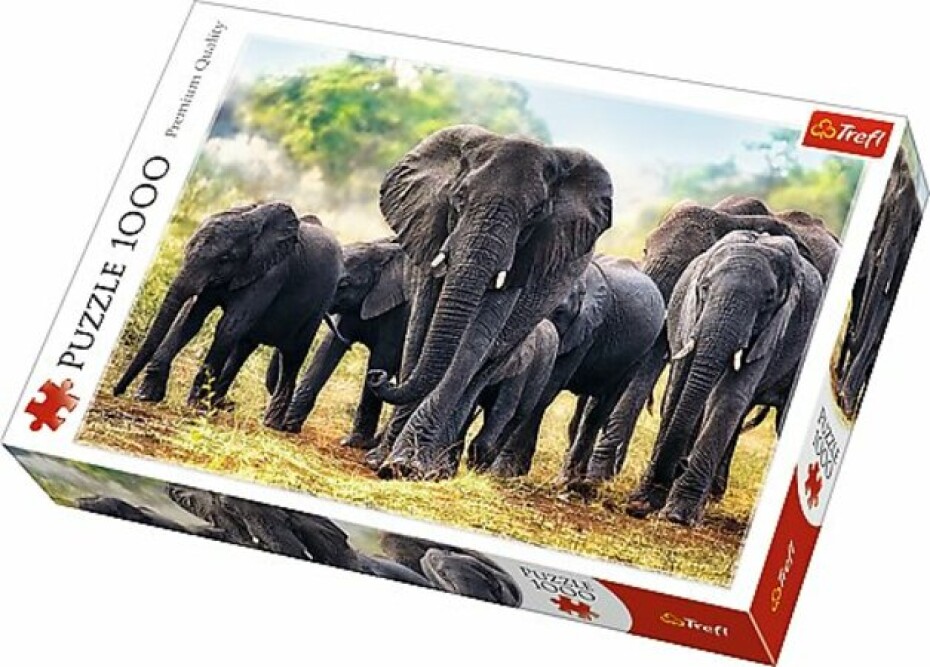 Puzzle Trefl 10442 Afričtí sloni 1000 dílků - main (1)