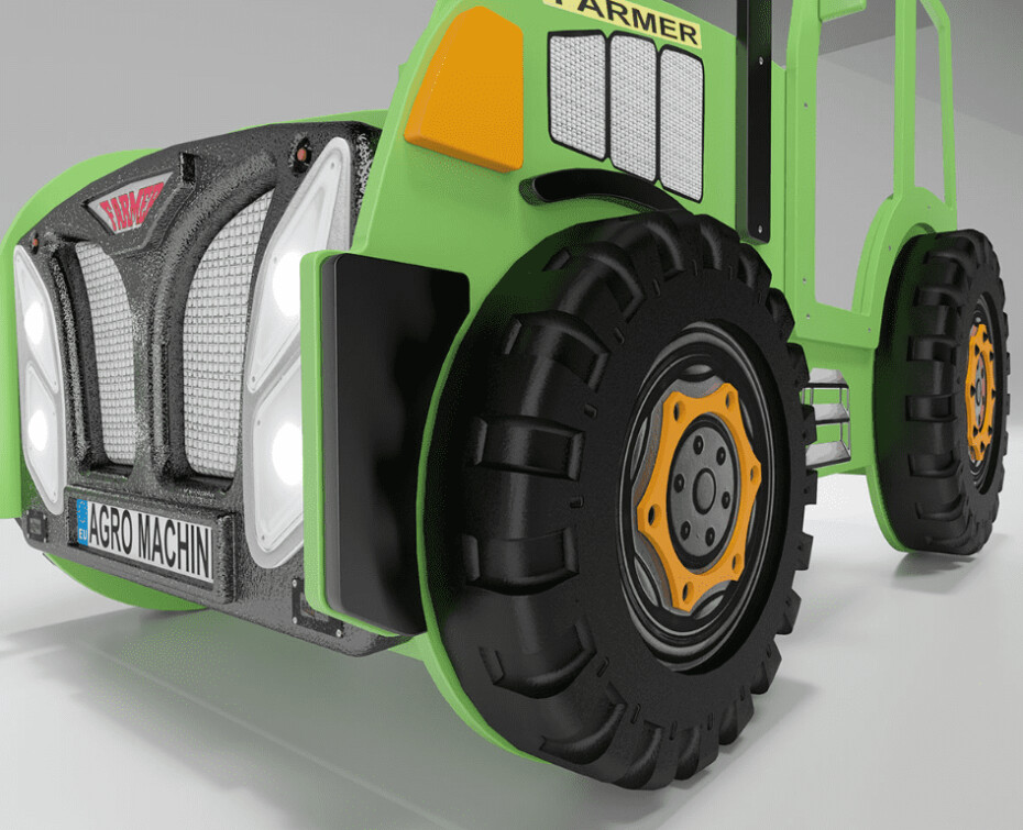 Artplast Dětská postel TRAKTOR | zelený 90 x 190 cm - main (1)