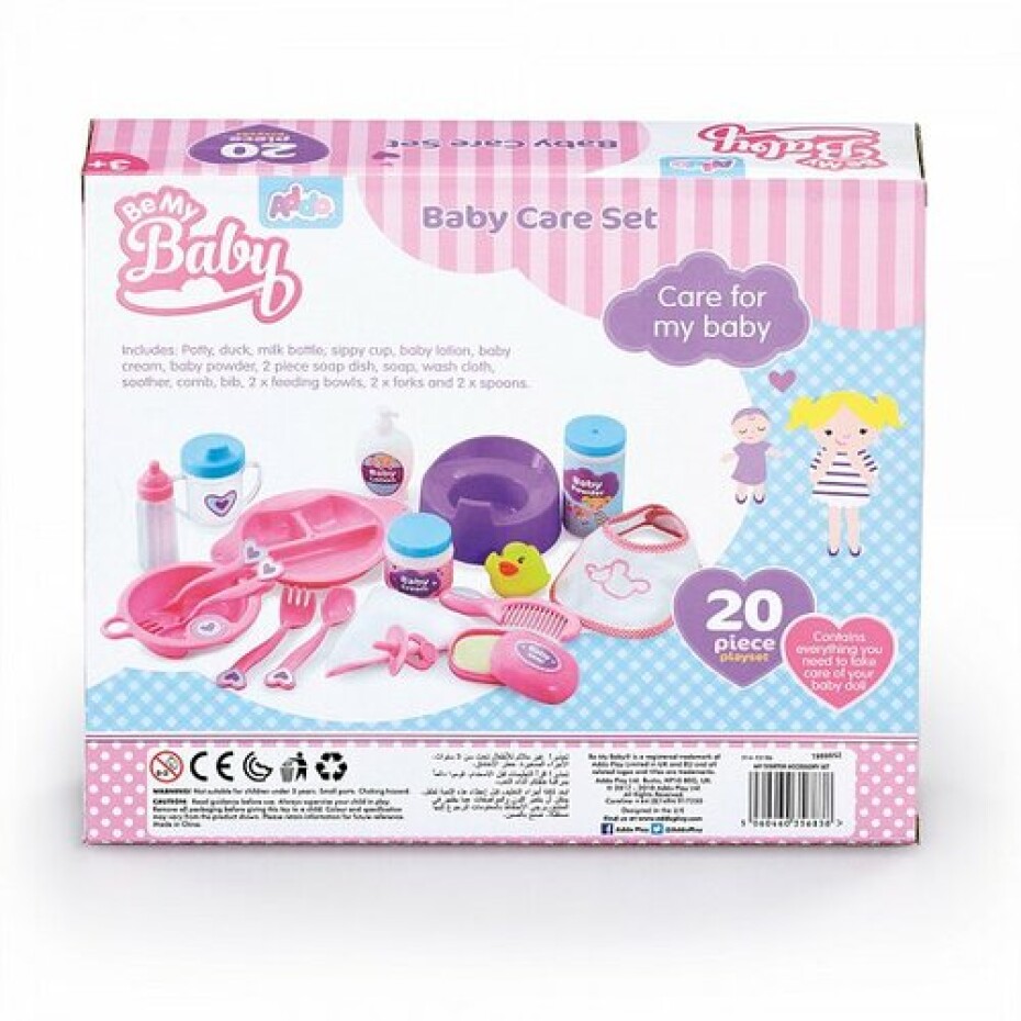  Addo Velká sada pro péči o panenky Be My Baby, 20 ks, 30 x 25 x 6 cm - main (3)