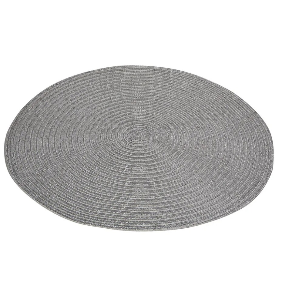 Altom Prostírání Straw stříbrná, pr. 38 cm, sada 4 ks - main (1)