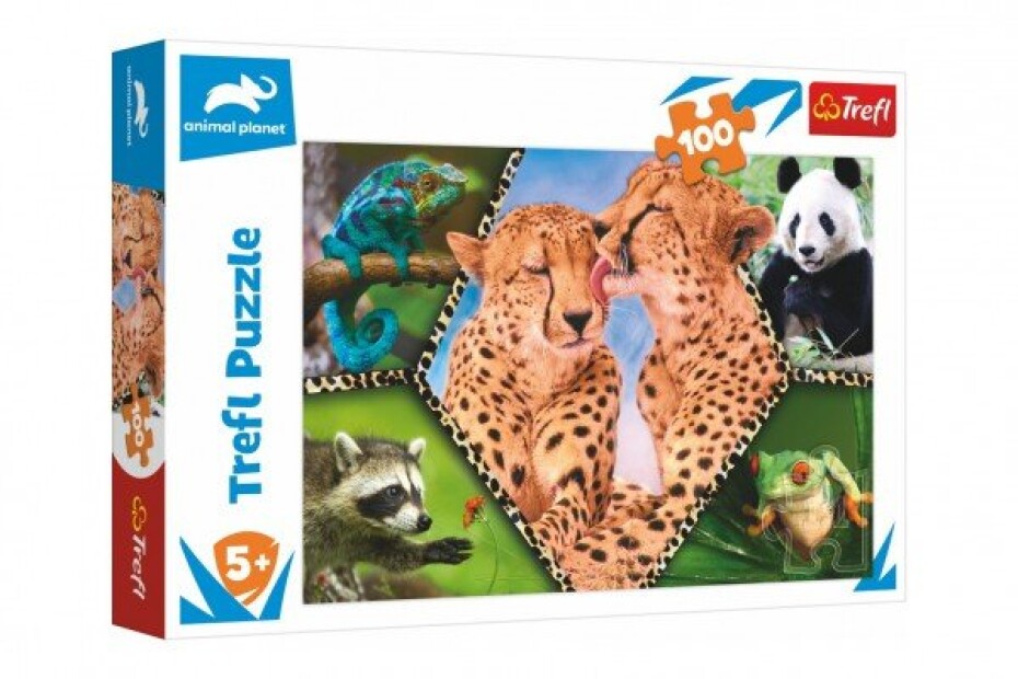 Puzzle Planeta zvířat 100 dílků 41x27,5cm v krabici 29x19x4cm - main (0)