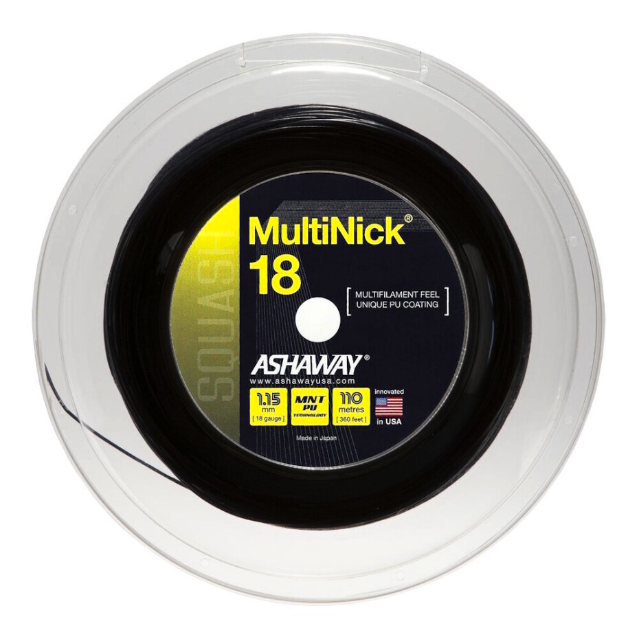 Squashový výplet Ashaway  Multinick 18 Black Rolle - main (0)