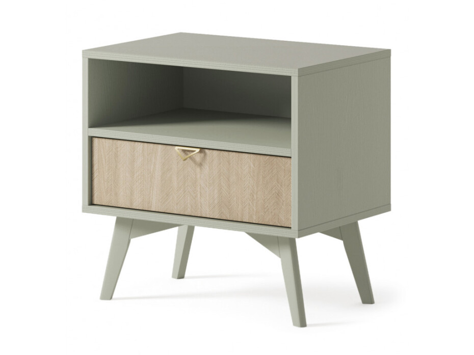 ArtPS Noční stolek TIMBER S54 | béžová/zelená - main (3)