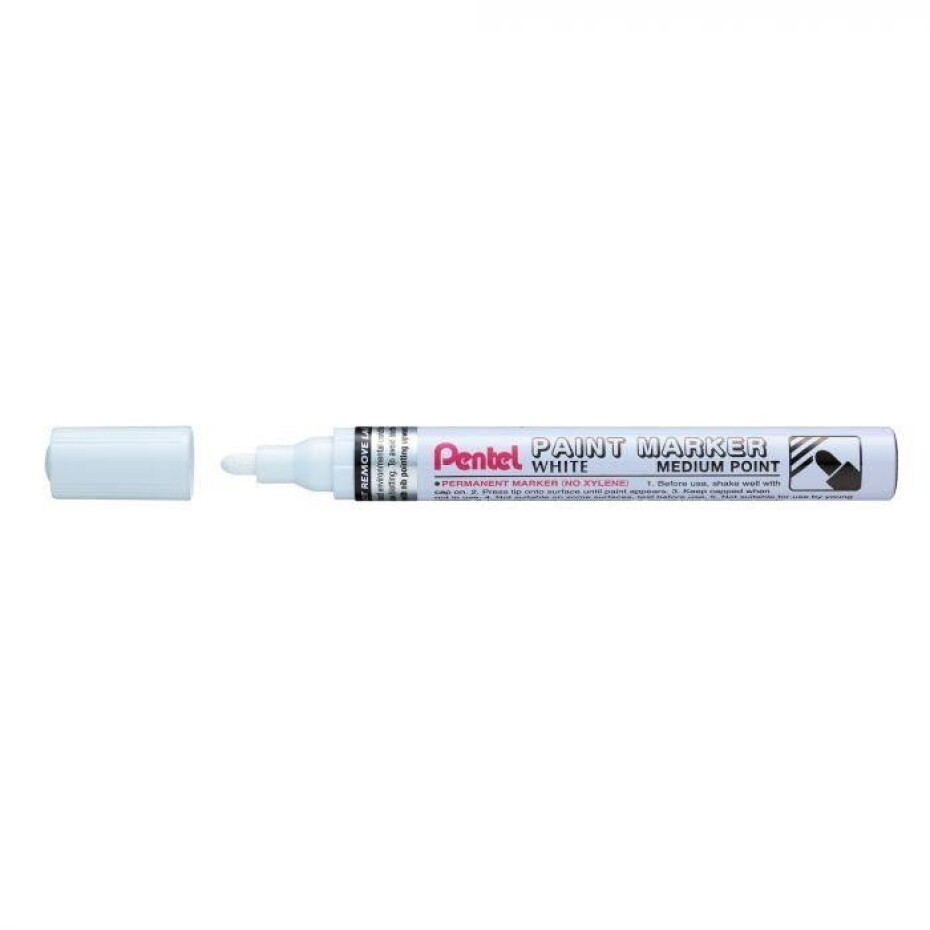 Popisovač Pentel Paint Marker MMP10 lakový - bílý 2-4 mm - main (0)