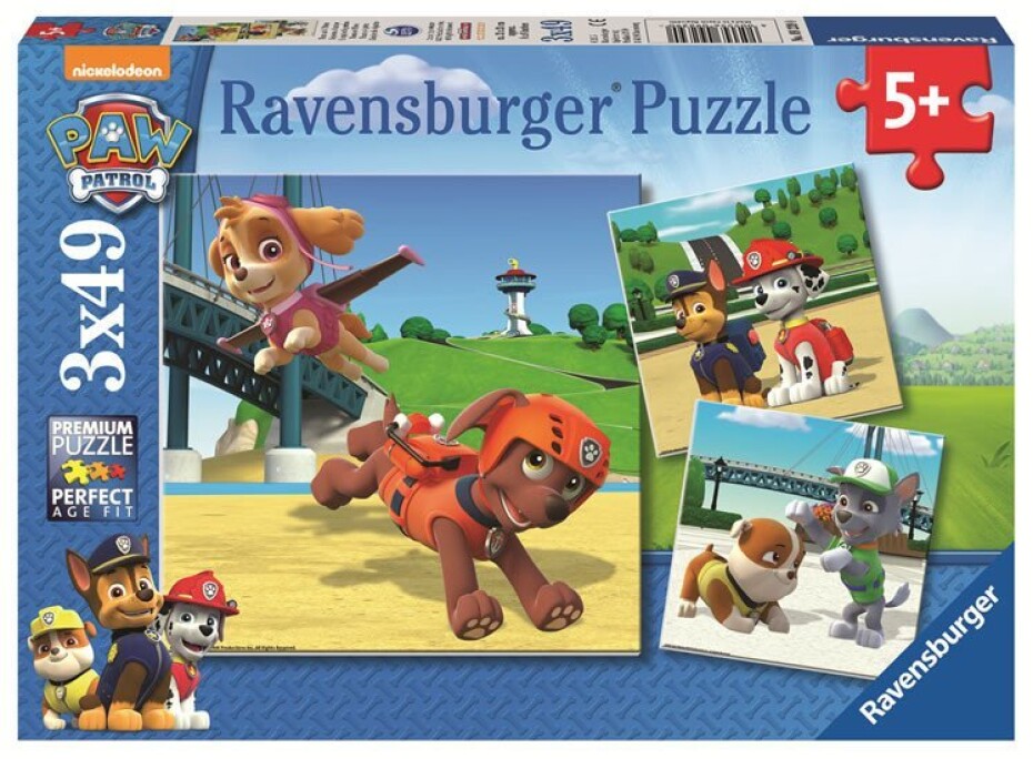 Puzzle Tlapková Patrola: Psí tým 3x49 dílků - main (0)