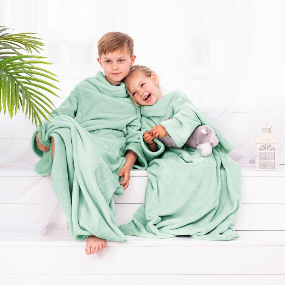 Decoking Deka s rukávy Lazy Kids mátová, 90 x 105 cm - main (0)