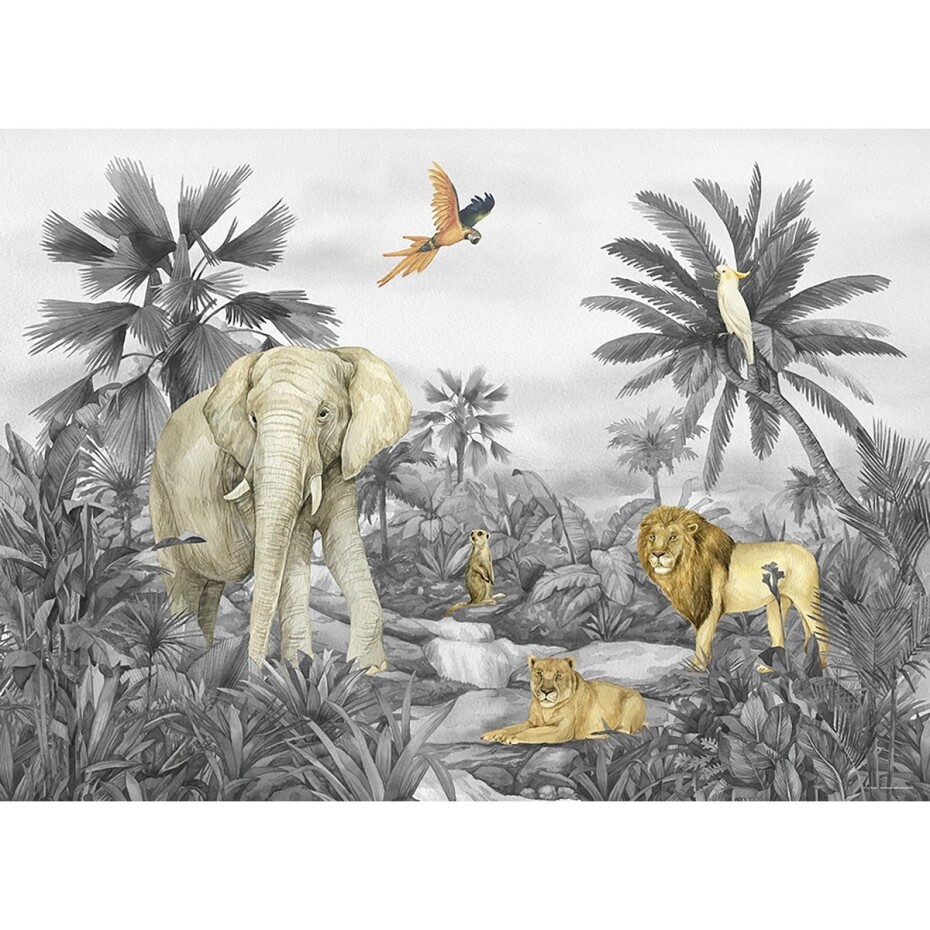 Dětská fototapeta Jungle 252 x 182 cm, 4 díly - main (0)