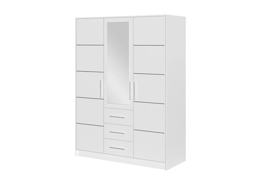 ArtStol Šatní skříň BALI D3 s nástavcem | bílá 147 cm - main (2)