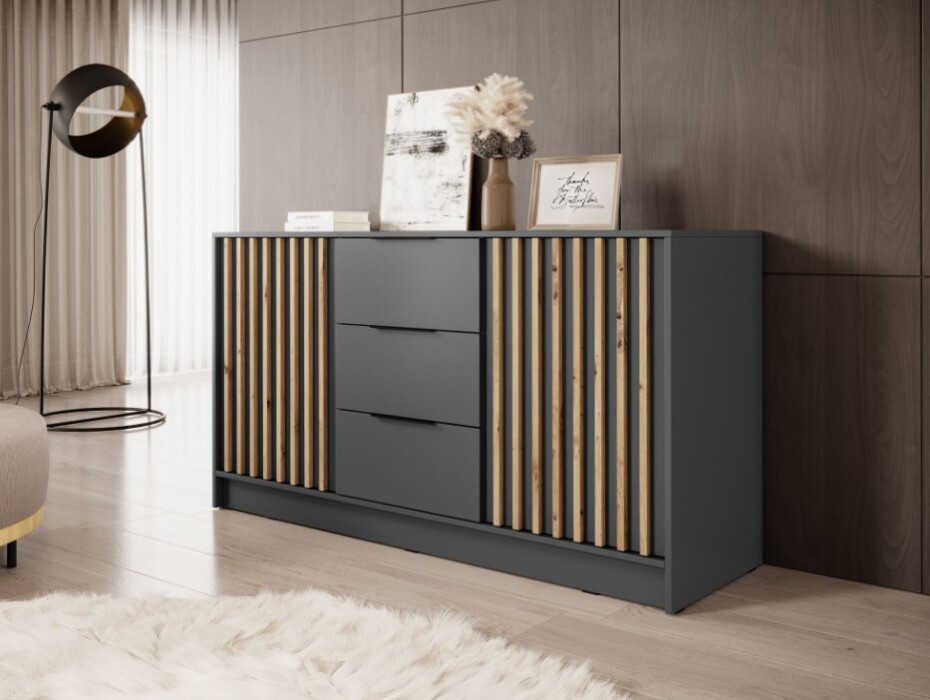 ArtPS Komoda KELLY 3D | grafit - main (1)