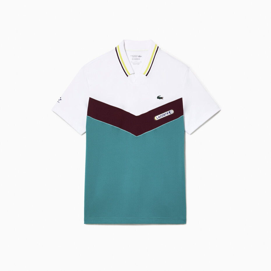 Pánské tričko Lacoste  Medvedev New York Day Polo White/Limeira XXL - main (3)