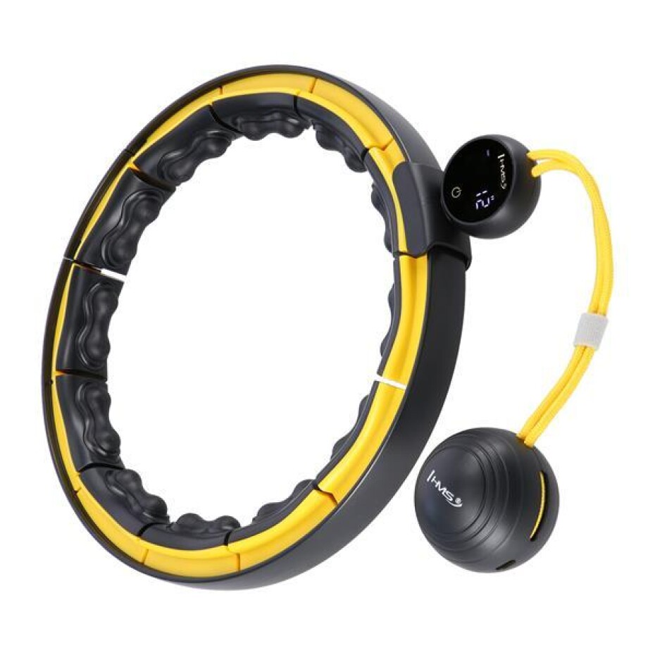 HMS Masážní hula hoop HHM21 se závažím, magnety a počítadlem černá/žlutá - main (0)