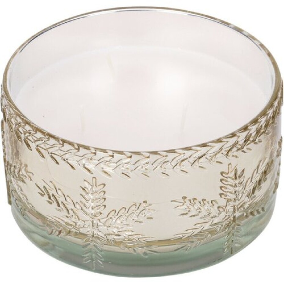 Svíčka ve skle Glass snowflake 350 g, zlatá, 15 x 8 cm - main (0)