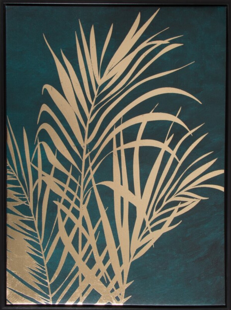 ArtFir Obraz LISTY 639 | tmavě zelená 45 x 60 cm - main (0)