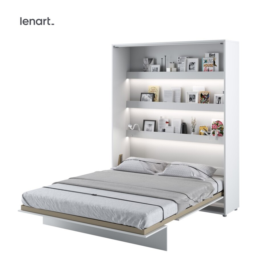 Dig-net nábytek Sklápěcí postel Lenart BED CONCEPT BC-12p bílý lesk | 160 x 200 cm - main (0)