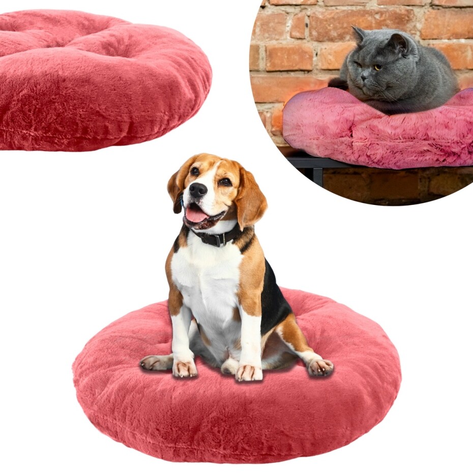 Domarex Pelíšek pro psy IVY PLUSH růžová, pr. 65 cm - main (1)