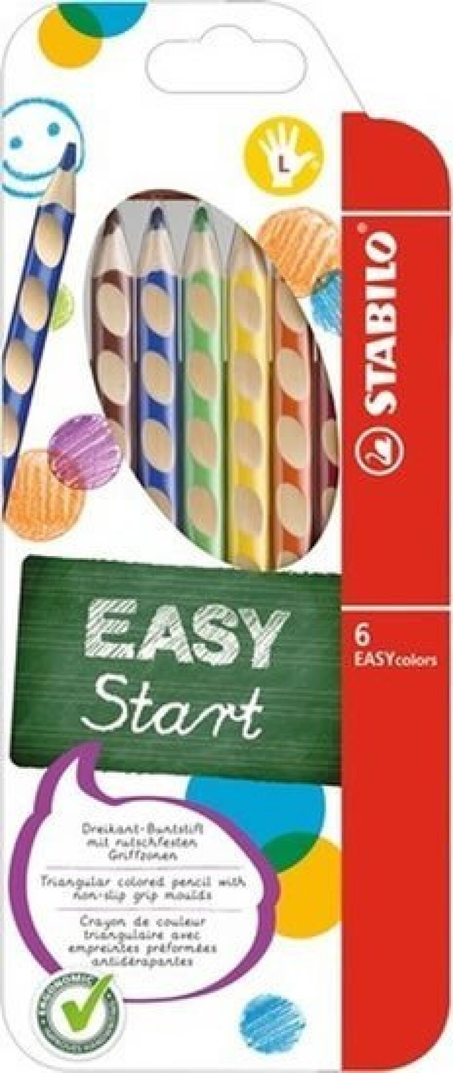 Pastelky STABILO EASYcolors Levák sada 6 ks - main (0)