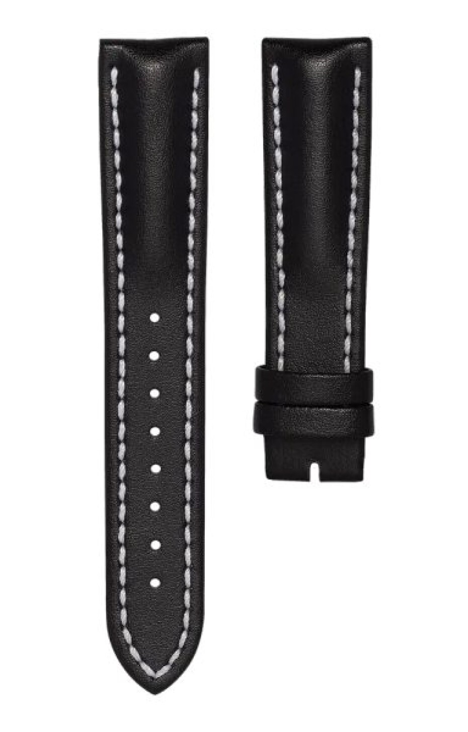Kožený řemínek Biatec | Černý z teletiny - 20 mm - Bez spony - main (3)
