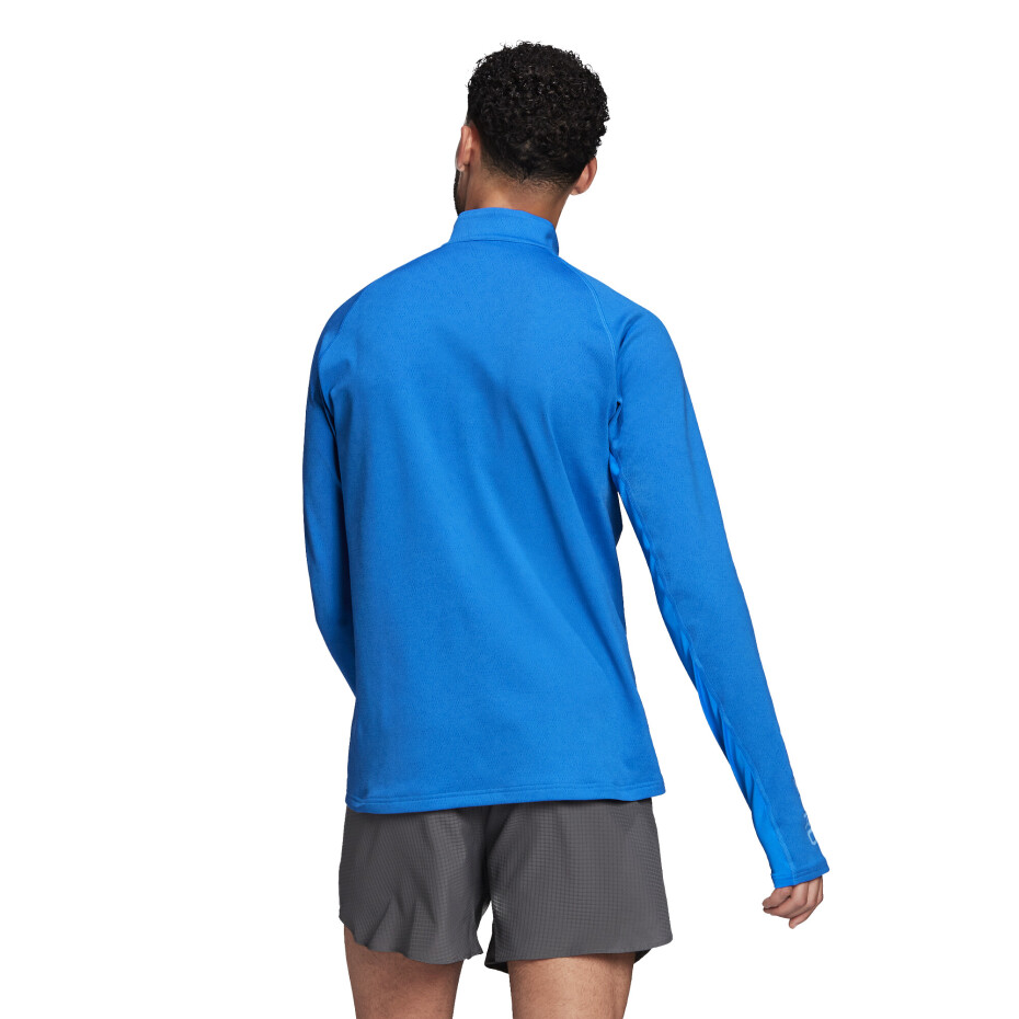 Pánské tričko adidas  Adizero 1/2 Zip Blue Rush XL - main (3)