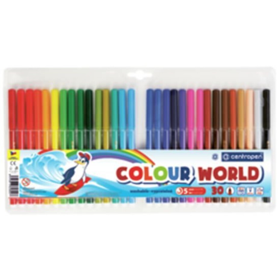Centropen Fixy COLOUR WORLD 7550 trojboké, sada 30 barev - main (0)
