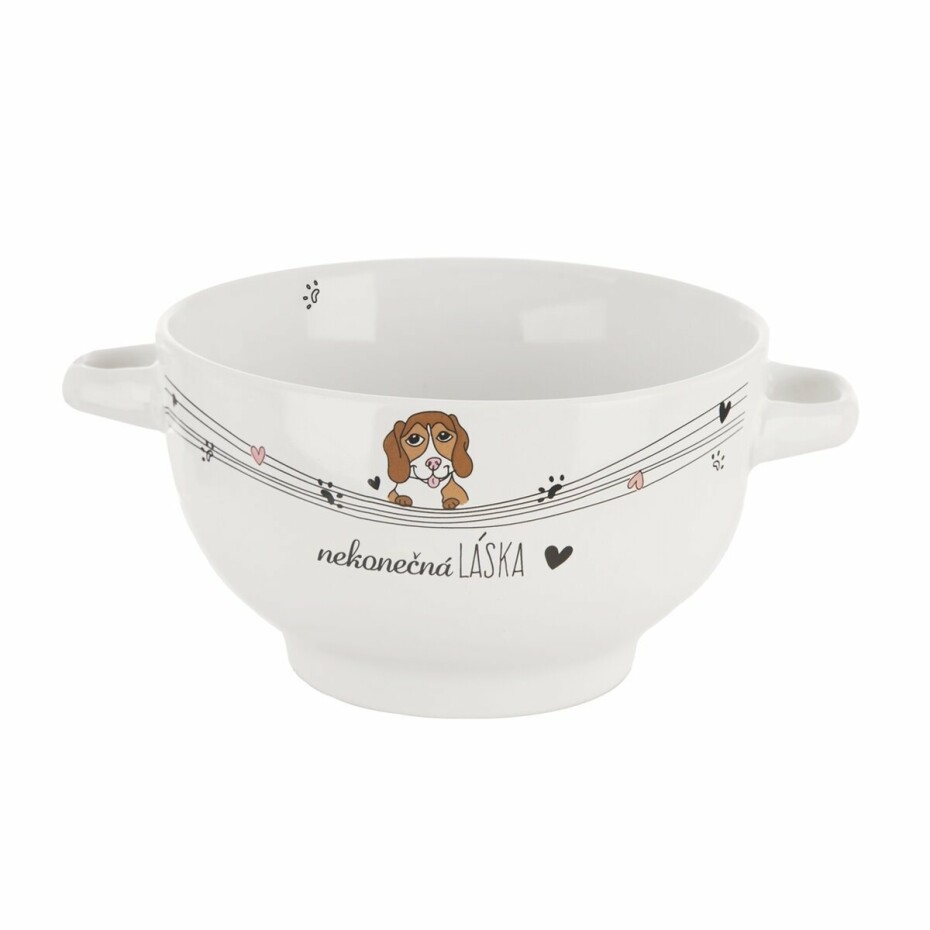 Miska NEKONEČNÁ LÁSKA pes s uchy pr. 14 cm - main (1)