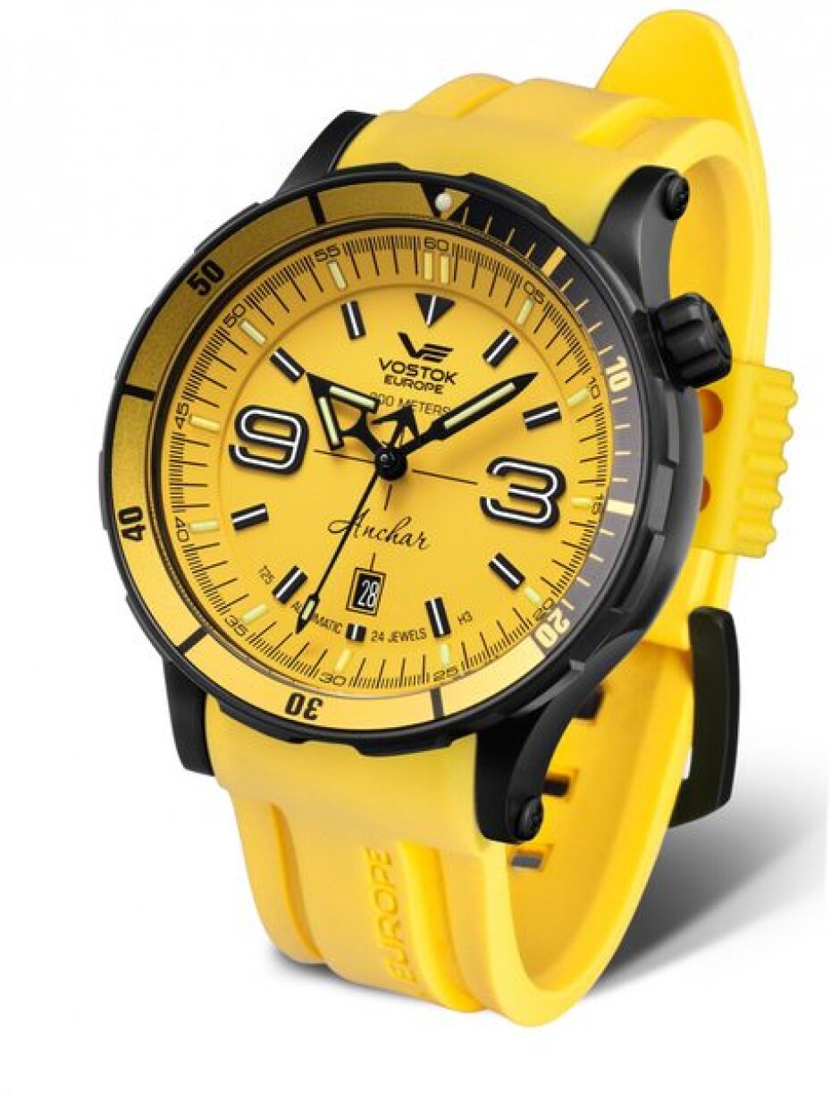 Vostok Europe Anchar Submarine Automatic Line NH35A-510C530 - Žlutý silikonový řemínek - main (0)