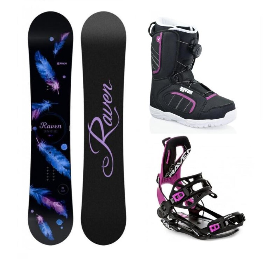 Raven Mia Black snowboard + Raven Fastec FT360 black/fuchsia vázání + Raven Diva ATOP boty - main (0)