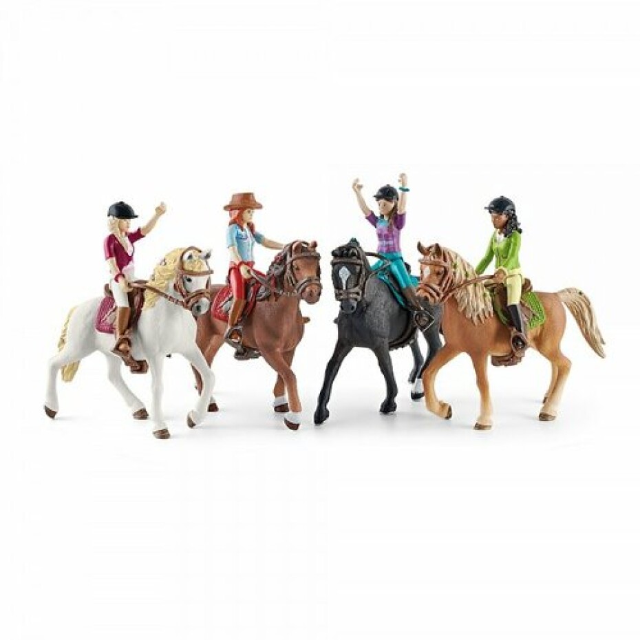 Schleich 42541 Hnědovláska Lisa s pohyblivými klouby na koni Storm - main (3)