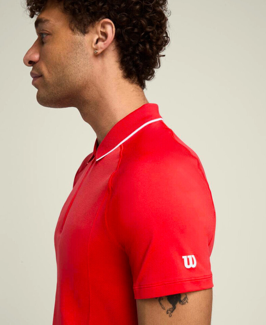 Pánské tričko Wilson  M Team Seamless Polo 2.0 Infrared S - main (7)