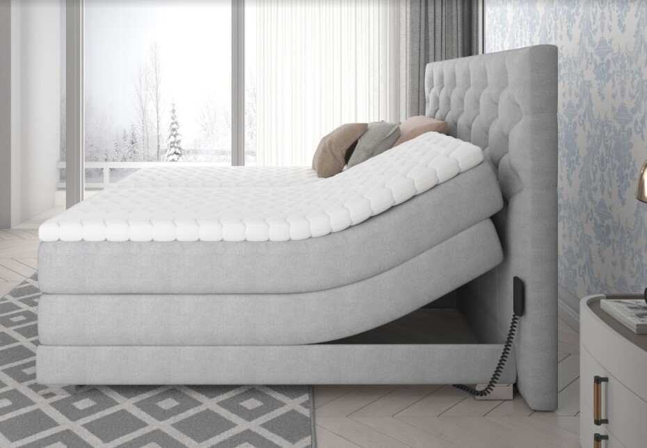 Artelta Manželská polohovatelná postel CLOVER Boxspring | 160 x 200 cm barevné provedení: Monolith 09 - main (12)