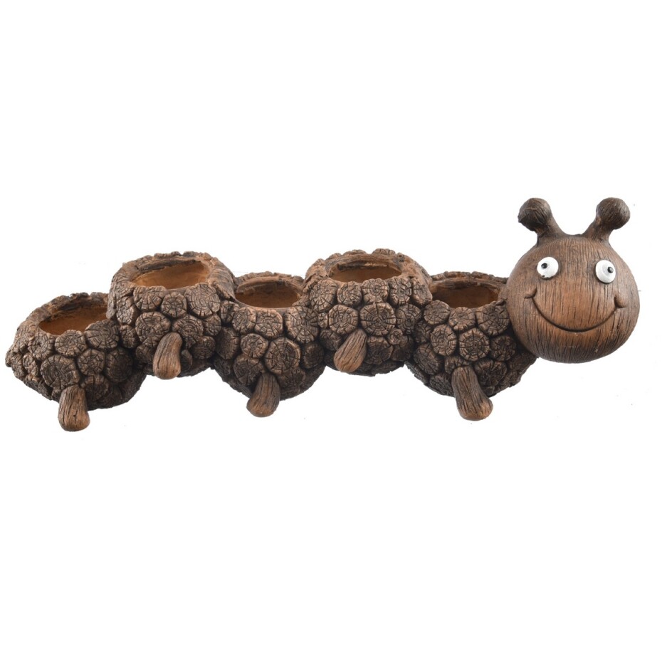 InDecor Keramický obal na květináče housenka Rona, 64 x 18 x 21 cm - main (0)