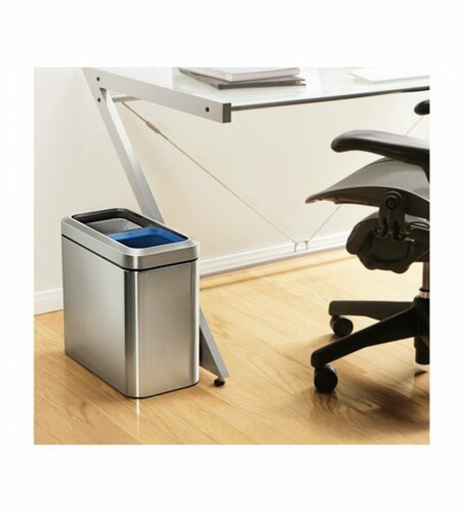 Odpadkový koš na tříděný odpad, Simplehuman 20 l (10/10), otevřený, kartáčovaná nerez ocel - main (2)