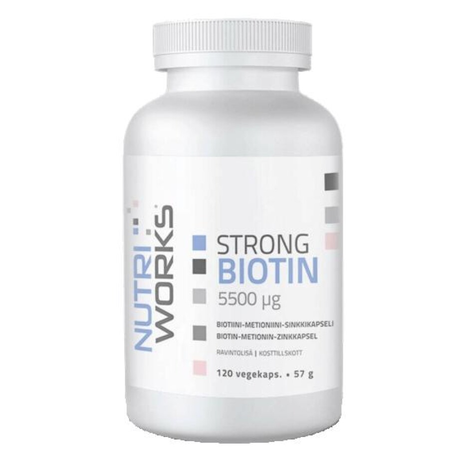 NutriWorks Strong Biotin 5500g 120 kapslí - main (0)