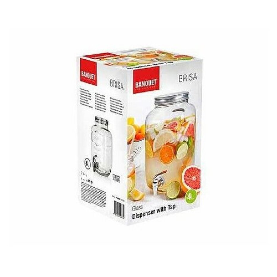 Banquet Skleněný zásobník s ventilem BRISA, 4 l - main (3)