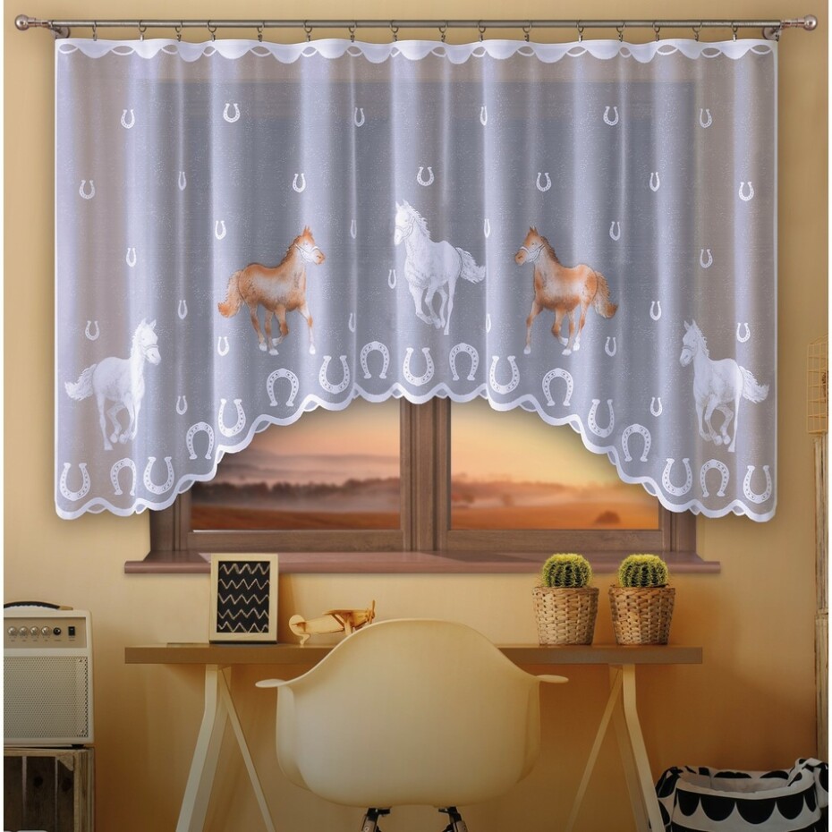 Forbyt Záclona Koně barevná, 300 x 150 cm - main (0)