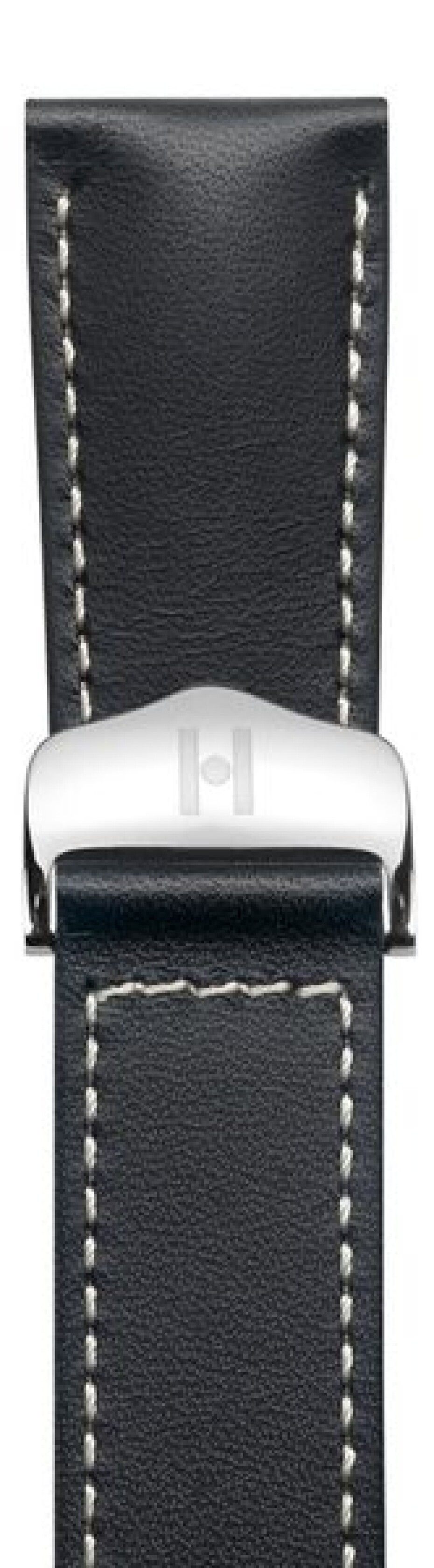 Řemínek Hirsch Voyager - černý, mat (bez spony) - 22 mm - L – Standardní délka (doporučujeme) - 18 mm - main (0)