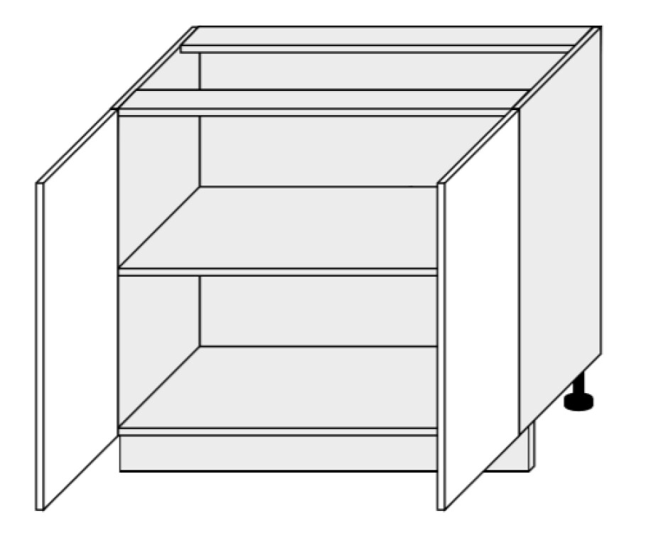 ArtExt Kuchyňská skříňka spodní, D11 / 90 Quantum Barva korpusu: Grey - main (1)