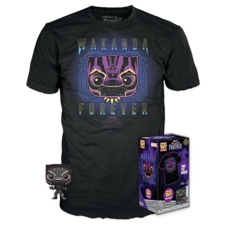 Funko pocket POP &amp; Tee: Marvel - Black Panter (velikost L) - main (0)