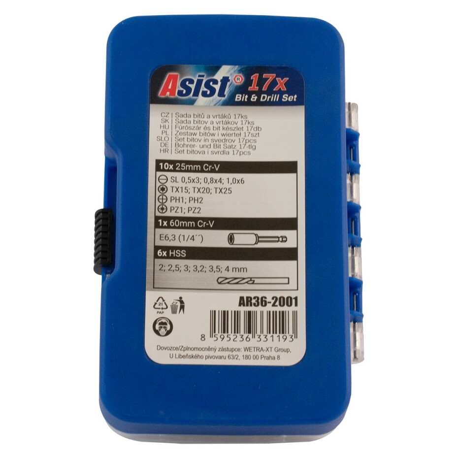Asist AR36-2001 sada bitů a vrtáků, 17 ks - main (1)