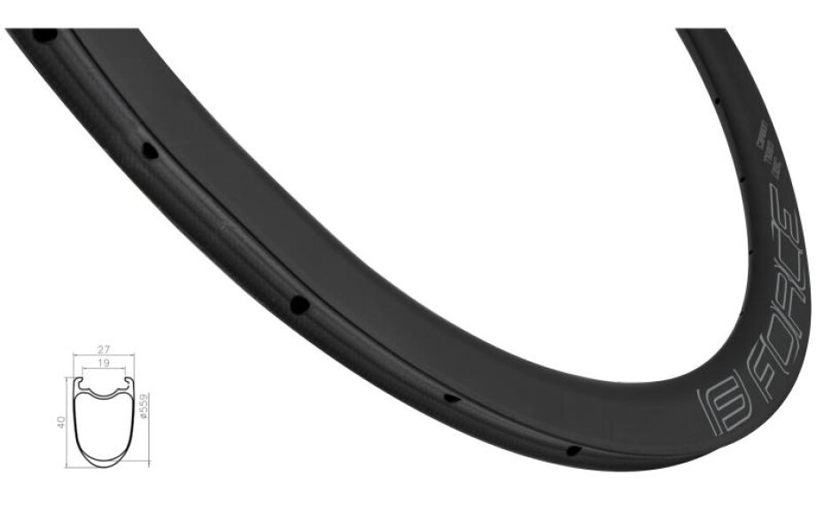 Force Ráfek siln. plášťový KARBON DISC 40mm, 24děr - main (0)