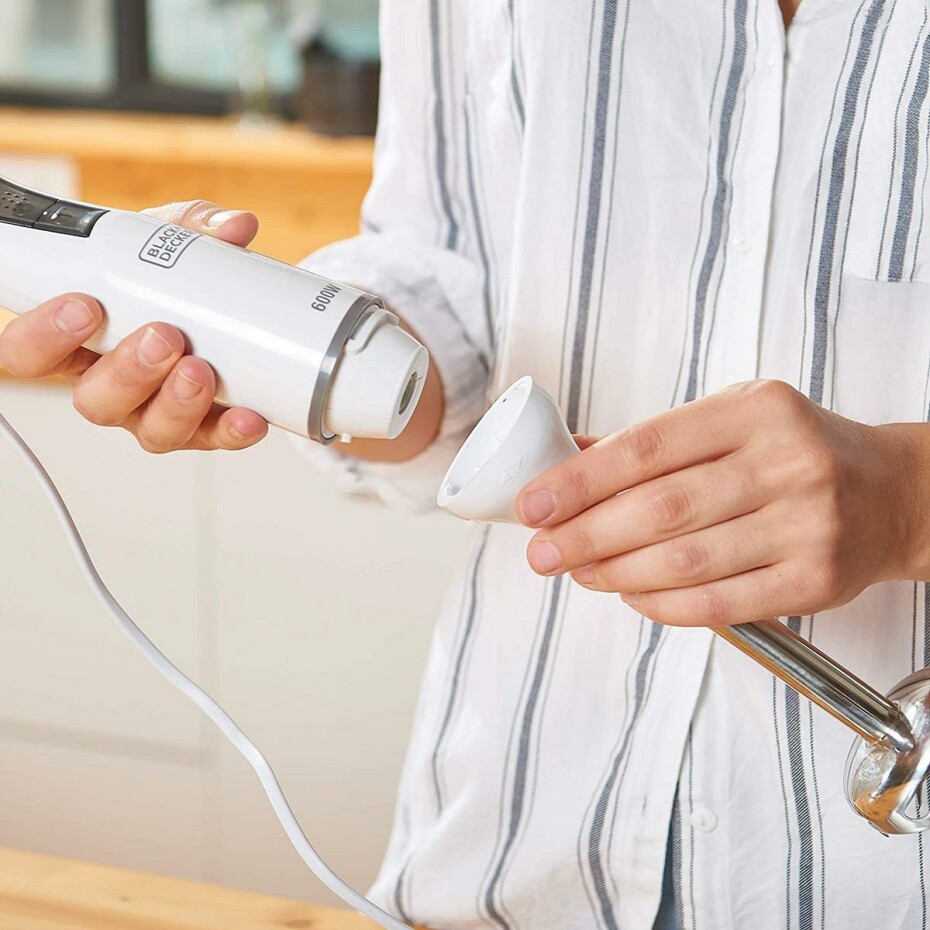 Black+Decker BXHBA600E Tyčový mixér, bílá - main (6)
