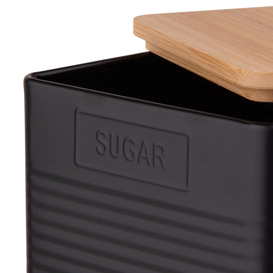 Altom Plechová dóza Sugar, černá - main (2)