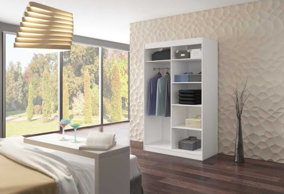 ArtAdrk Šatní skříň SALEM | 120 cm Barva: Čokoládová - main (2)