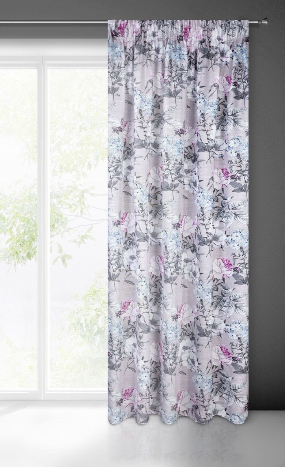 ArtFir Závěs HONEY P | fialová/šedá 140 x 270 cm - main (3)