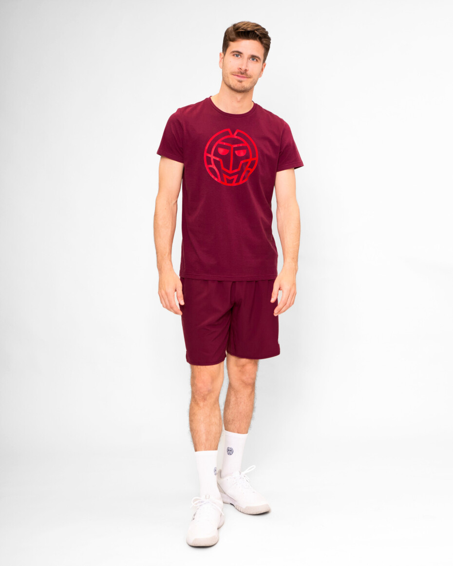 Pánské tričko BIDI BADU  Protected Leafs Chill Tee Bordeaux M - main (1)