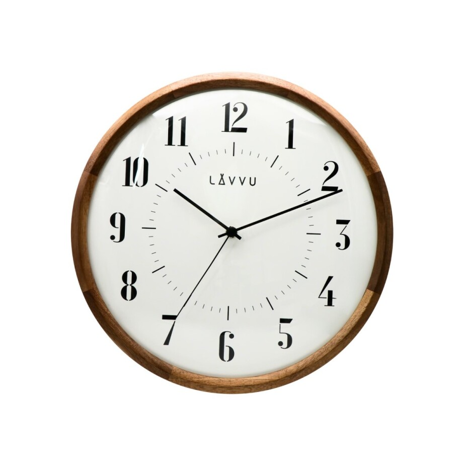LAVVU Dřevěné hodiny s plynulým chodem RETRO, pr. 31,5 cm - main (0)