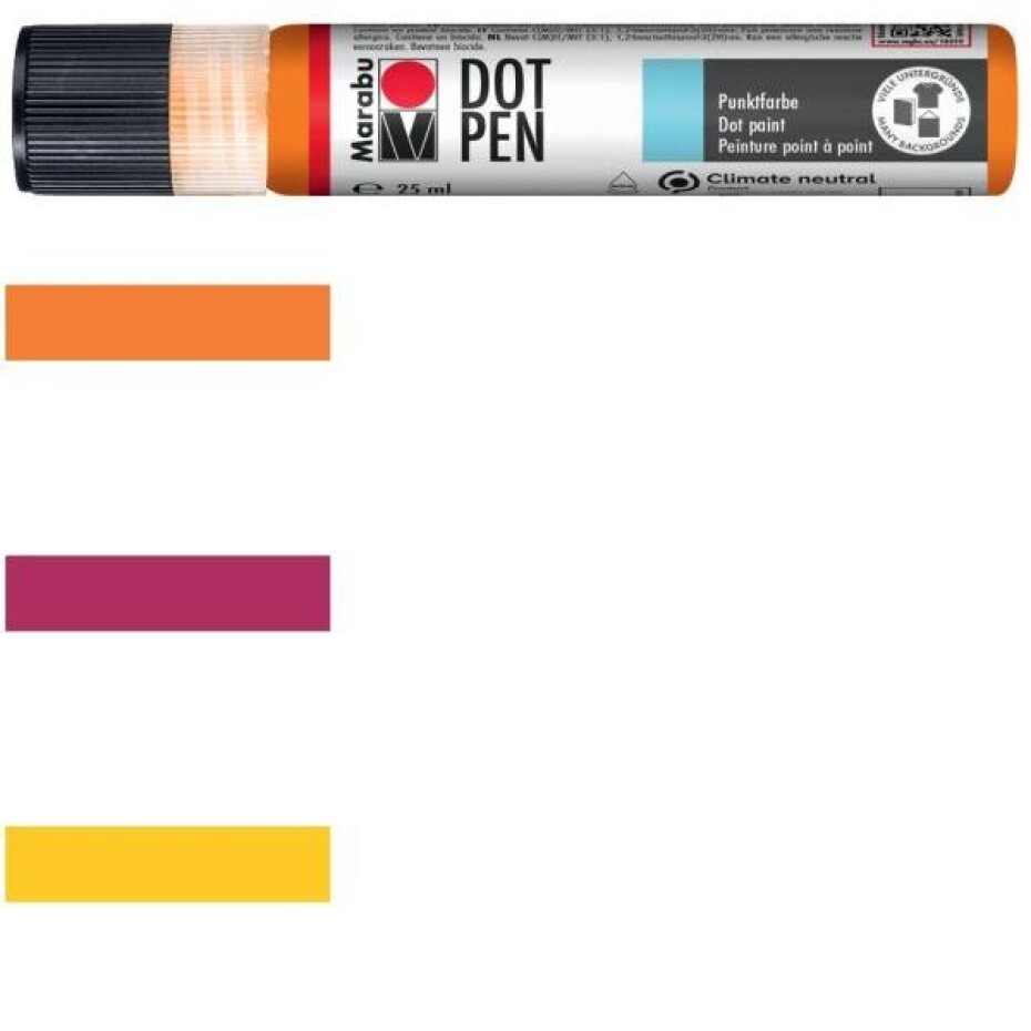 Marabu Dot Pen Tekuté perly matné - oranžová 25 ml - main (0)