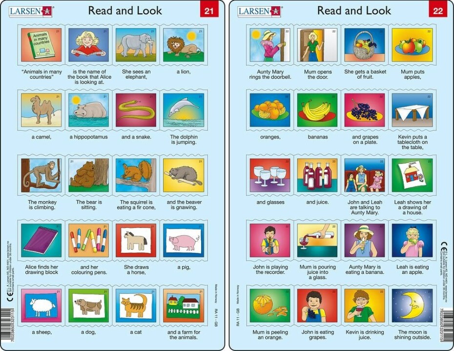 Učební puzzle MIDI - Angličtina-delší věty RA11/20 dílků(2 druhy) - Larsen - main (0)