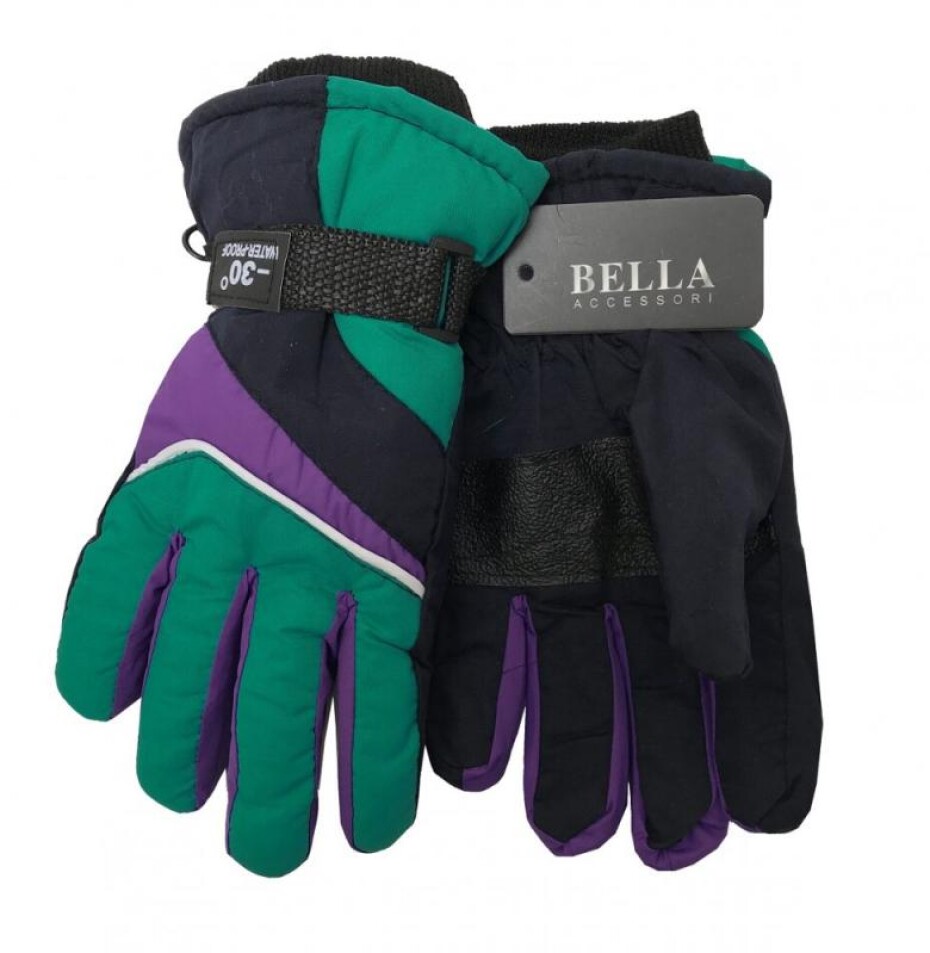 Dětské zimní rukavice Bella Accessori 9009-7 modrozelená - main (0)