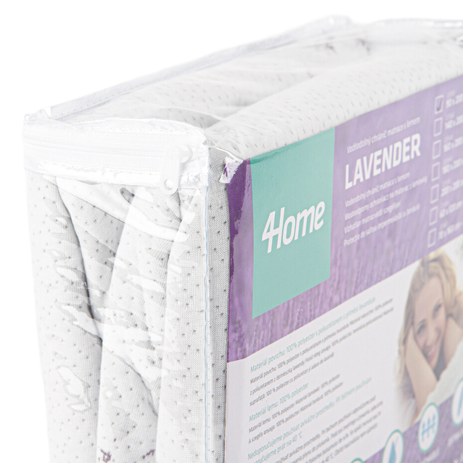 4Home Lavender Nepropustný chránič matrace s lemem, 90 x 200 cm - main (8)