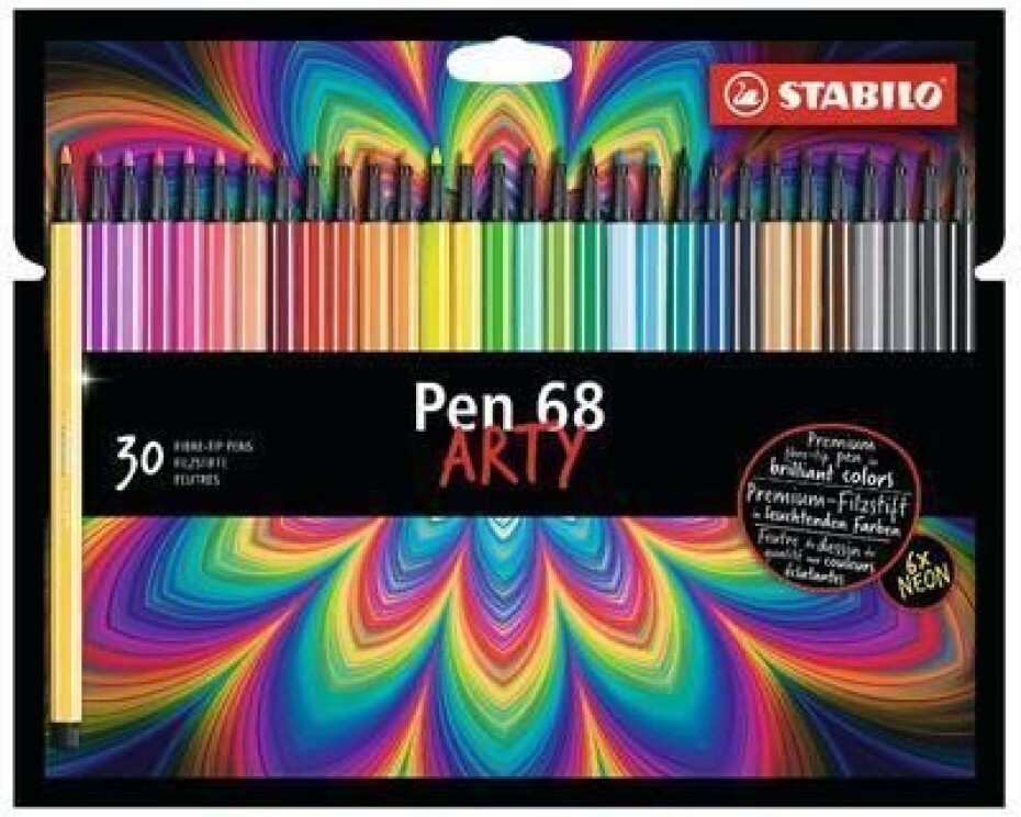 Fixa STABILO Pen 68 sada 30 ks v kartonovém pouzdru &quot;ARTY&quot; - main (0)